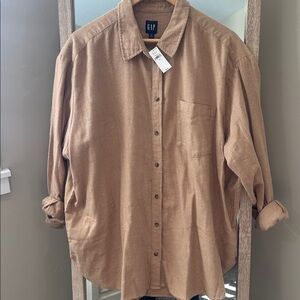 GAP Tan Casual Button-Up Shirt